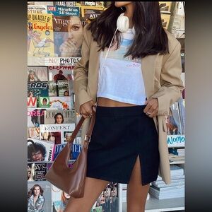 lioness black mini skirt